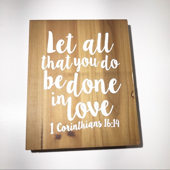 Other - Wood Sign Wall Hanging- Bible Verse
